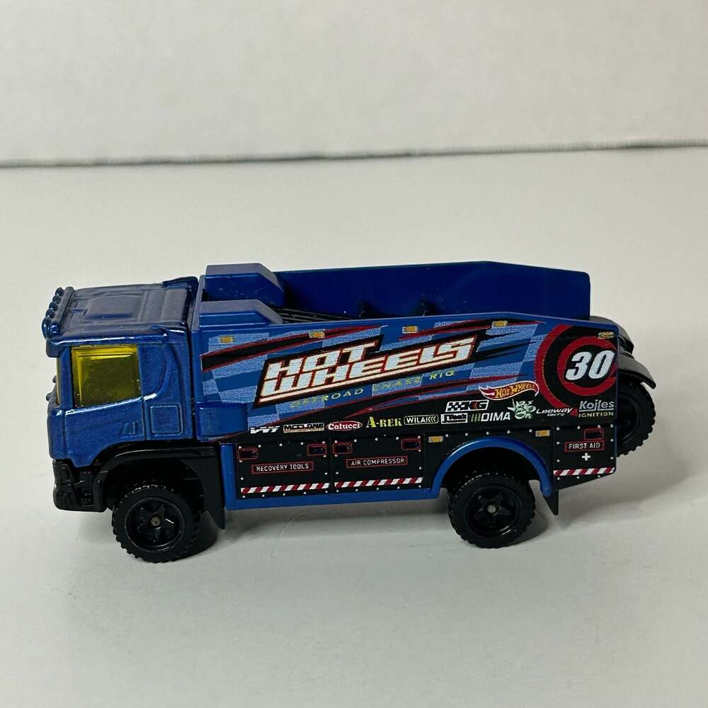 Hot Wheels Scania Rally Truck Blue Diecast Rig
